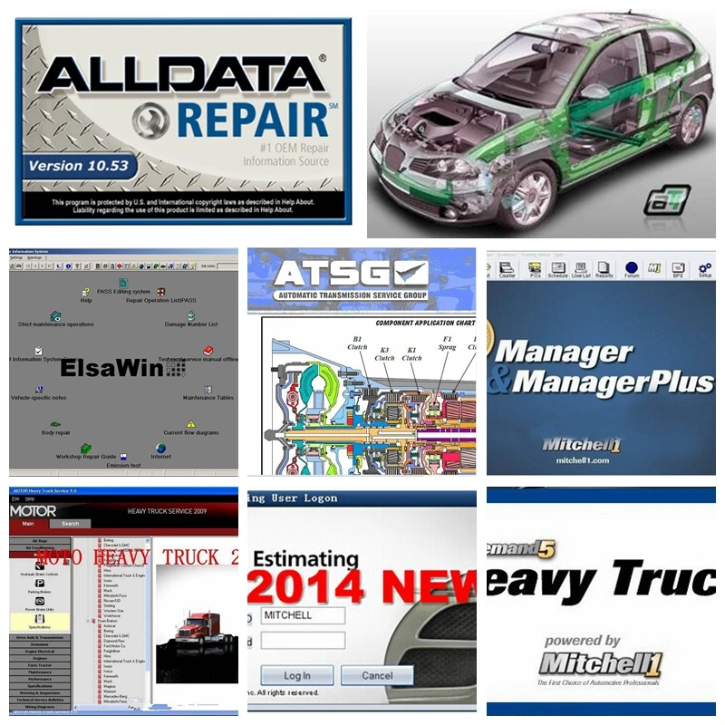 Alldata V10.53 1 ТБ Высокое качество HDD программное обеспечение mitchell ondemand яркая Автомобильная схема подключения 26 в 1 инструмент для ремонта автомобиля диагностический инструмент
