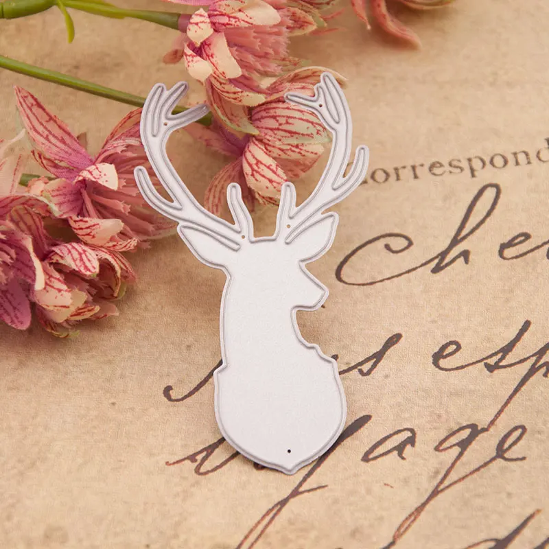 

Cute Deer Head Metal Cutting Dies for Scrapbooking DIY Album Embossing Folder Paper Cake Cards Maker Template Decor Stencils