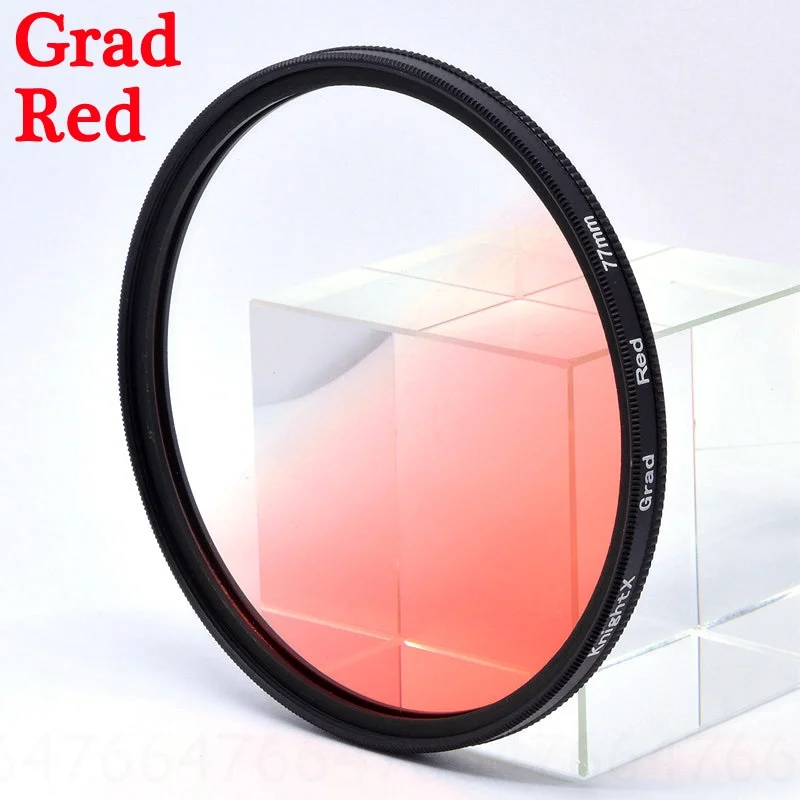 Grad Red KnightX UV CPL ND Star фильтр для объектива камеры для canon nikon 49 мм 52 мм 55 мм 58 мм 62 мм 67 мм 72 мм 77 мм фото 400d набор 50d цветной комплект - Цвет: Grad Red