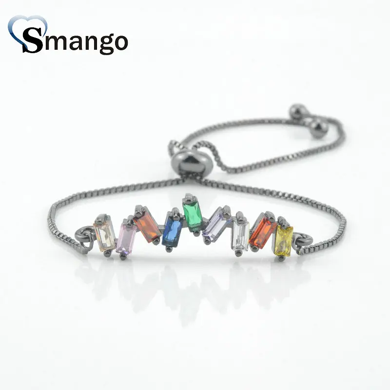 

Women CZ Bracelet, Fashion Jewelry, 2019 New Arrival! The Rainbow Series,Four Colors,Can Wholesale,5Pairs