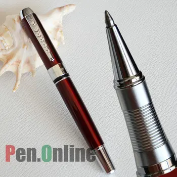 

JINHAO 250 EXECUTIVE DEEP RED BARREL ROLLER BALL PEN SILVER TRIM AND CLIP