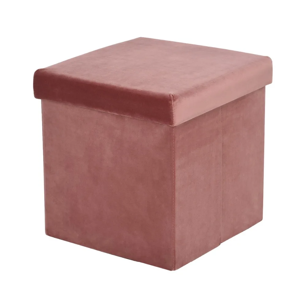 

EGGREE Folding Storage Ottoman Foot Stool Seat Modern Footrest Foldable Storage Box Pouffe Home Furniture