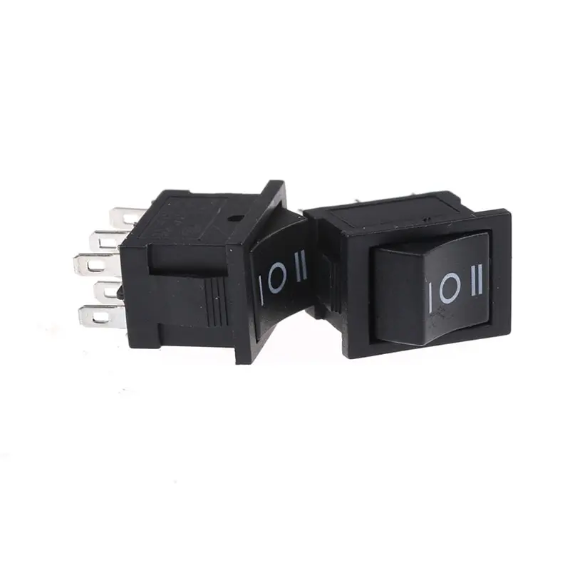 5 шт./лот 6A/250VAC 10A/125VAC ВКЛ./ВЫКЛ. KCD2 203 6P кулисный переключатель для автомобиля