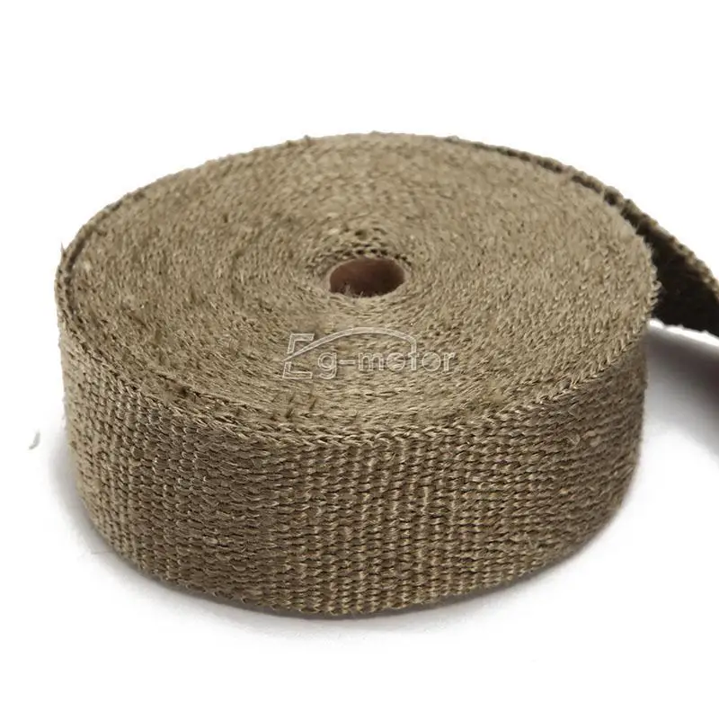 15M Titanium Lava Fireproof Insulation Exhaust Head Wrap Car Truck Motorcycle RV Boat