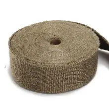 15M Titanium Lava Fireproof Insulation Exhaust Head Wrap Car Truck Motorcycle RV Boat