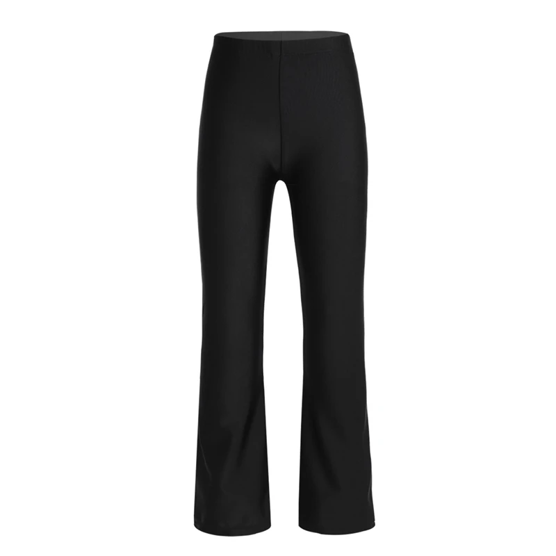 Черные классические Стрейчевые свободные удобные штаны для девочек-подростков; танцевальная одежда для джазовых танцев; детские штаны для сцены