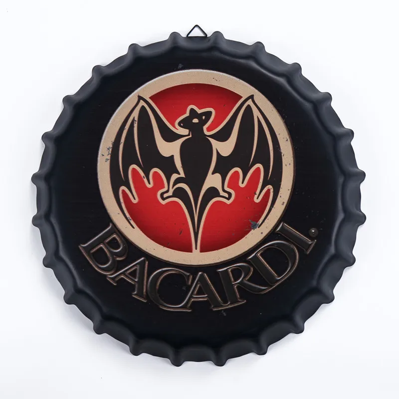 

Tin Sign "BACARDI" Vintage Metal Painting Beer lid Bar pub Hanging Ornaments Wallpaper Decor Retro Mural Poster Craft