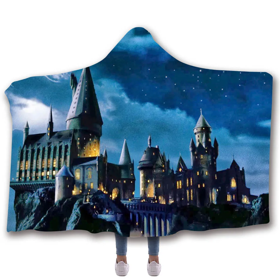 Movies Around Potter худи одеяло коралловый флис с капюшоном Одеяло зимнее теплое
