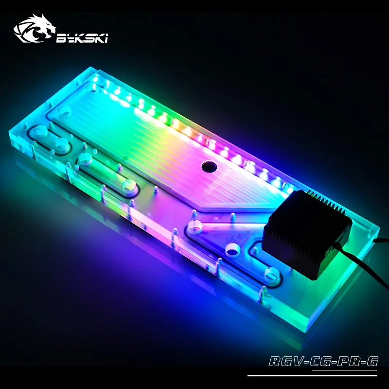 BYKSKI акриловый бак использовать для COUGAR Panzer-G компьютерный корпус/3PIN 5 V D-RGB/Combo DDC насос крутой водный канал решение