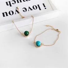 Женский браслет с мраморным полукруглым камнем, Восстановленный в древнем стиле