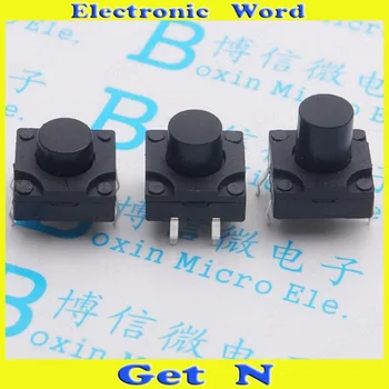 

50pcs 12*12*10 Waterproof Tactile Switch 12*12*10mm 4-Pin Plug-in Switch Dustproof