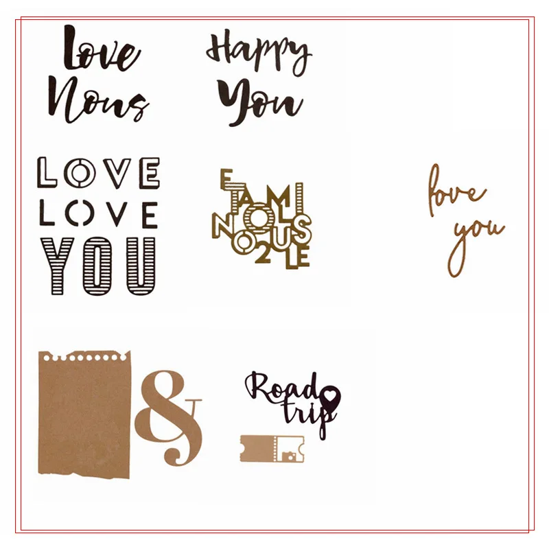 

Universal Letters Mixed Pattern Metal Cutting Dies Stencil Scrapbooking Photo album Embossing For Paper Card DIY Crafts New 2019