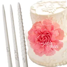 Для цветов из мастики палочка для моделирования моделирование сложить в виде цветочных лепестков палка линии с антипригарным покрытием Универсальный стержень инструменты для украшения торта, 3 шт./компл