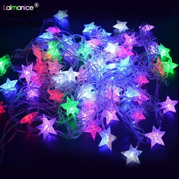 

Led Star String Light for Christmas Outdoor Tree holiday lighting Wedding Party Home Decoration fairy light garden garland lamp