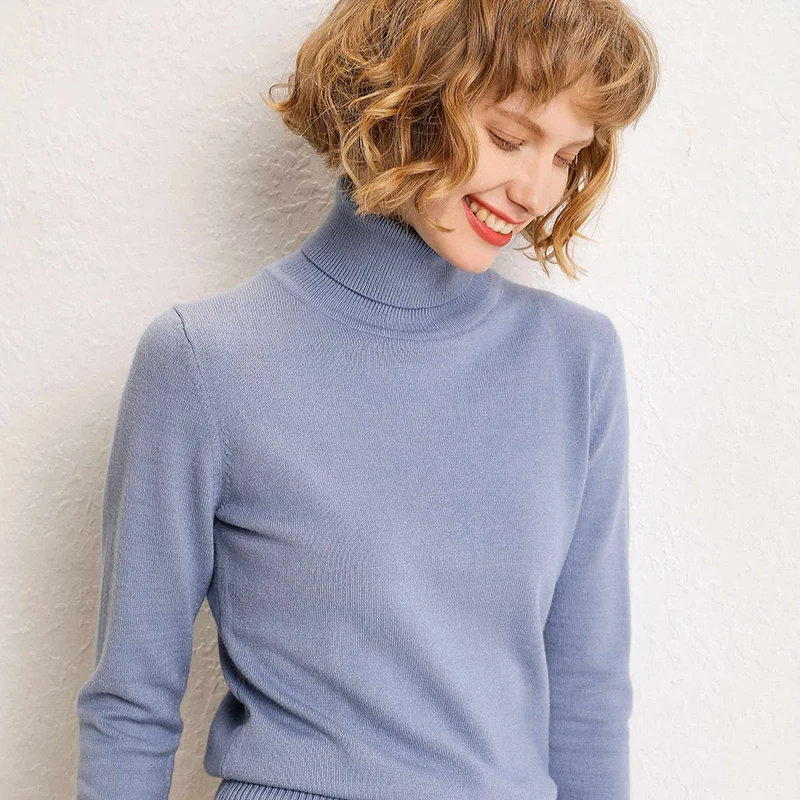 Женский свитер кашемир трикотажный пуловер Женская Водолазка джемперы 10 цветов плюс размер свитера женская одежда