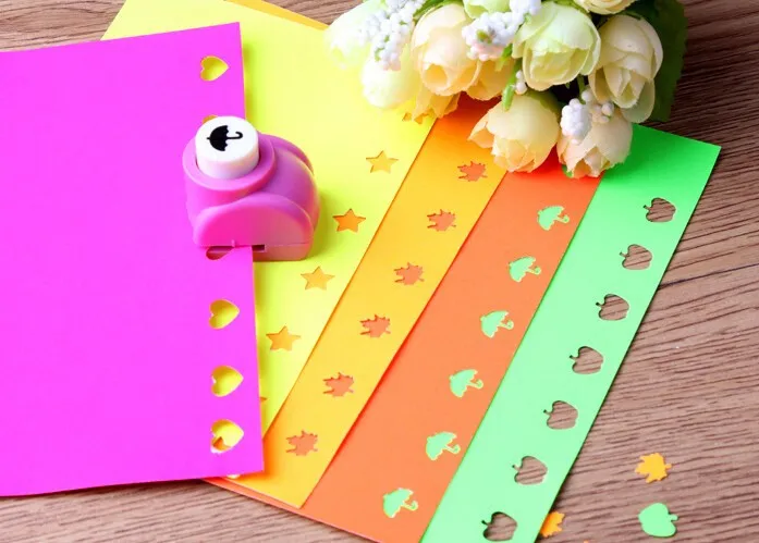 Красочные новый милый бумаги удар Стикеры Для детей роспись Клей DIY Craft домашний праздник Аксессуары