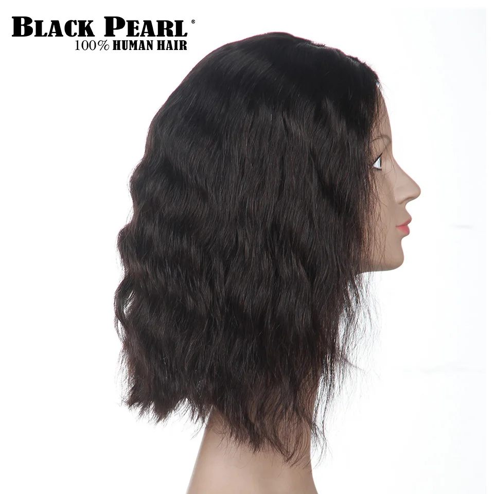 Черные жемчужные бразильские волнистые парики для волос remy волосы на шнуровке передние человеческие парики для черных женщин модные дешевые короткие вечерние парики