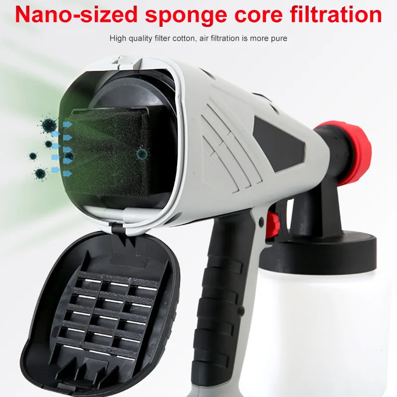 

Electric Paint Sprayers Adjustable Valve Knob 800ml Detachable Container for Car Home Painting WWO66