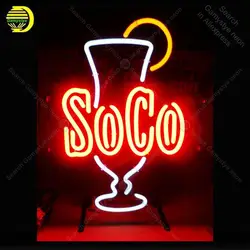 Неоновая вывеска для Soco коктейль неоновый сигнал лампы дисплей знаковых Пивной бар Pub лампа ручной работы рекламировать Letrero enseigne люмин