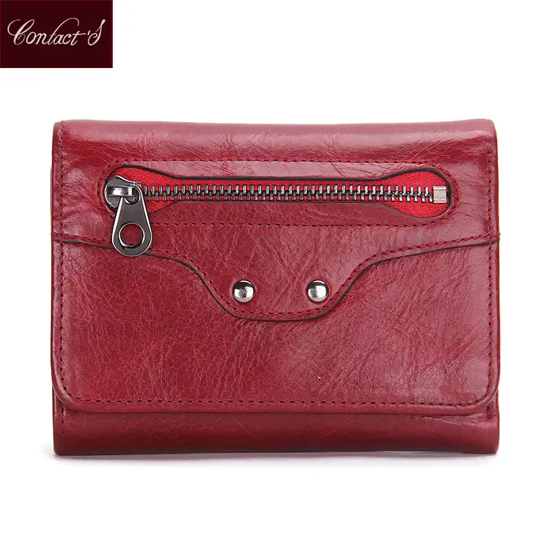 womens trifold wallet with coin purse