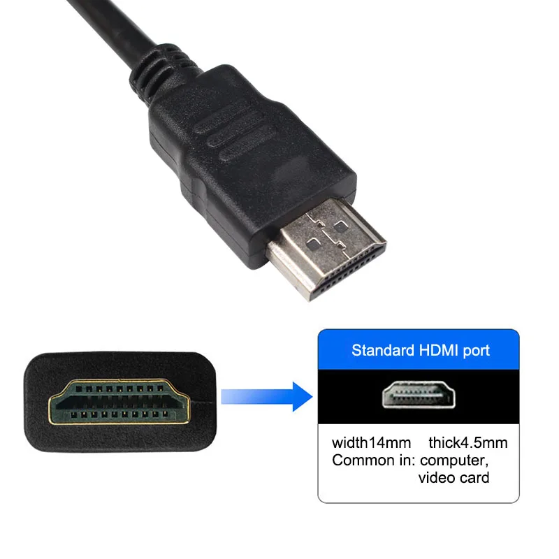 1 шт. High speed HDMI кабель с Ethernet, поддерживает 1080 p 3D и аудио возврат, 1 м