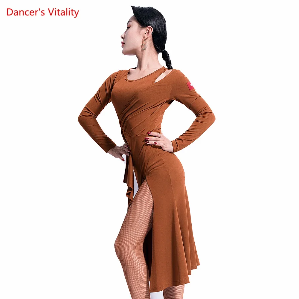 Платья для латинских танцев, сексуальная Раздельная одежда для взрослых, женская одежда для латинских танцев, Румба, Самба, сальса, костюмы для сцены