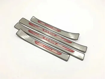 

Auto Parts For Skoda Karoq 2017 2018 Stainless External Accessories Scuff Plate Threshold Door Sill Cover Gurand Cover Trim 4Pcs