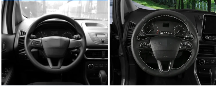 Оплетка на руль для автомобиля мягкая кожаная оплетка аксессуары салона Ford Ecosport