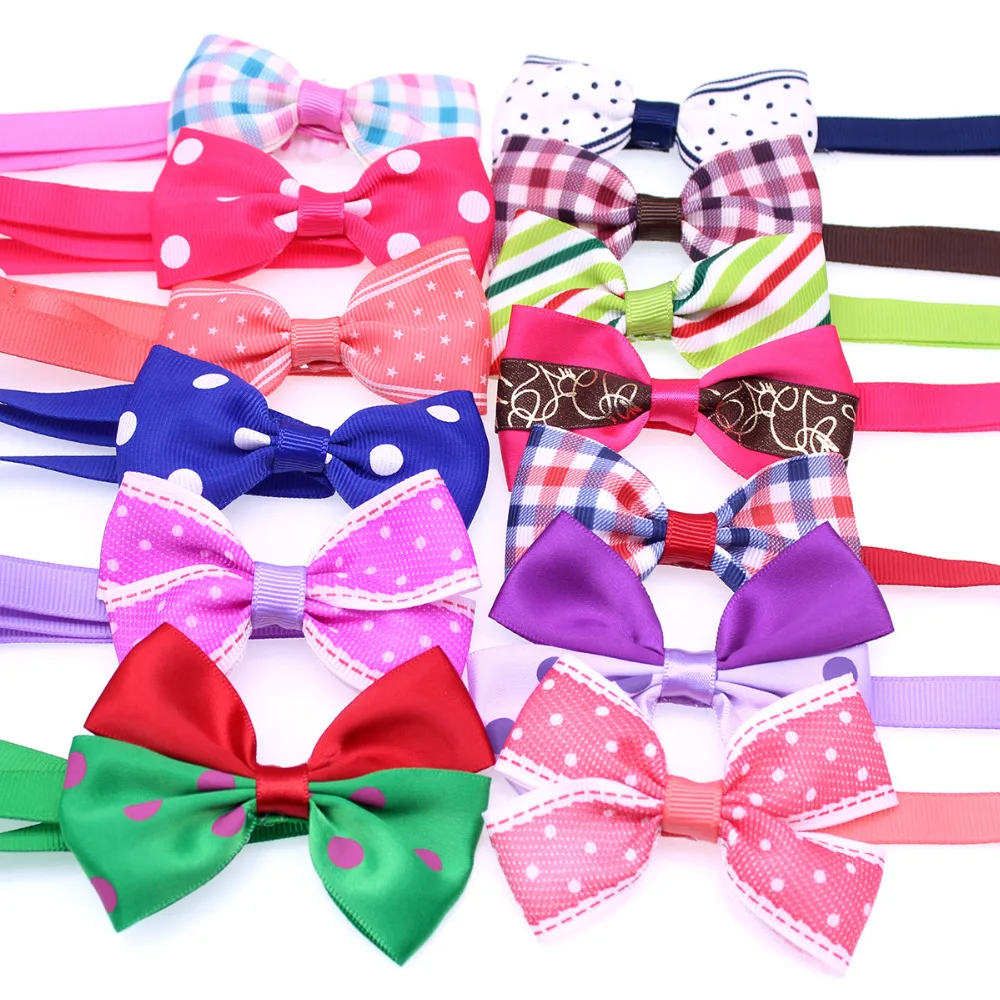 Buy 10pcs Mix All Style Dog Bow Ties Pet Necktie