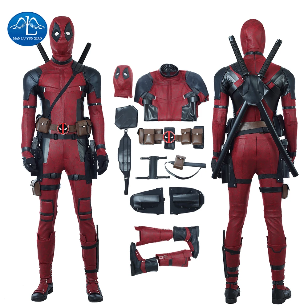 Marvel Picture Cosplay Pu Adult Deadpool Shoes