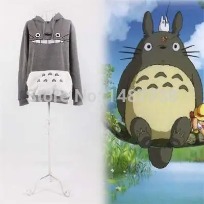 New Unisex Sweatshirt Cartoon Totoro Animal Loose Pullover Hoodies Cosplay Costumes For Men/women ropa mujer