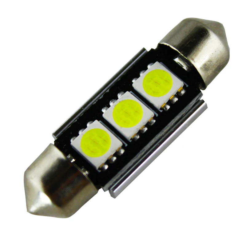 

4pieces 36MM 3SMD 5050 LED Canbus Car Interior Light Auto Dome Festoon Lamp Bulb Car Interior Lights White 12V
