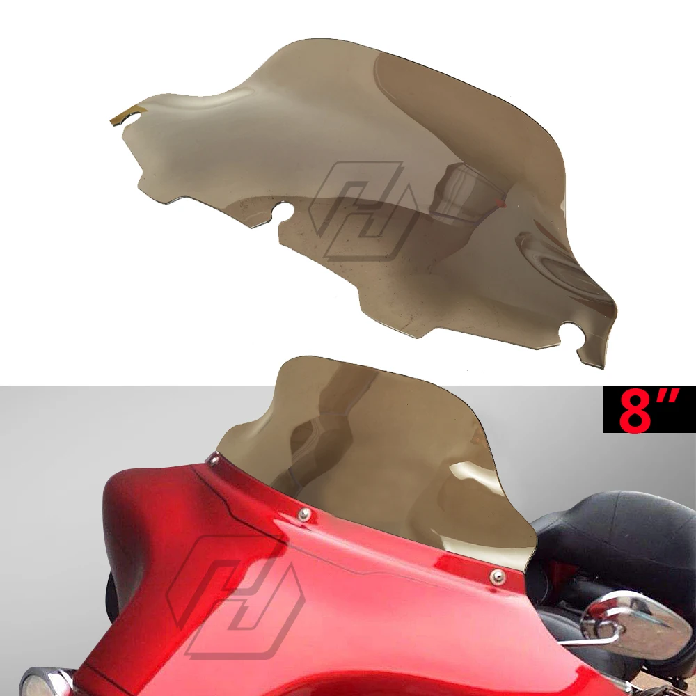 

8" Motorcycle Windshield Windscreen Case for Harley Touring Electra Glide 1996-2013