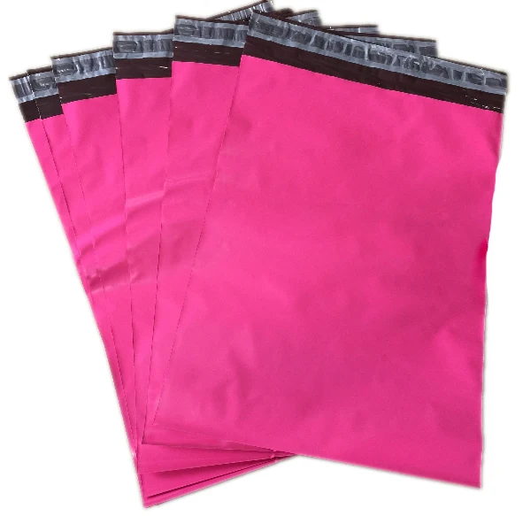 1/lot Hot Pink color self adhesive poly mailer plastic post mail Bags