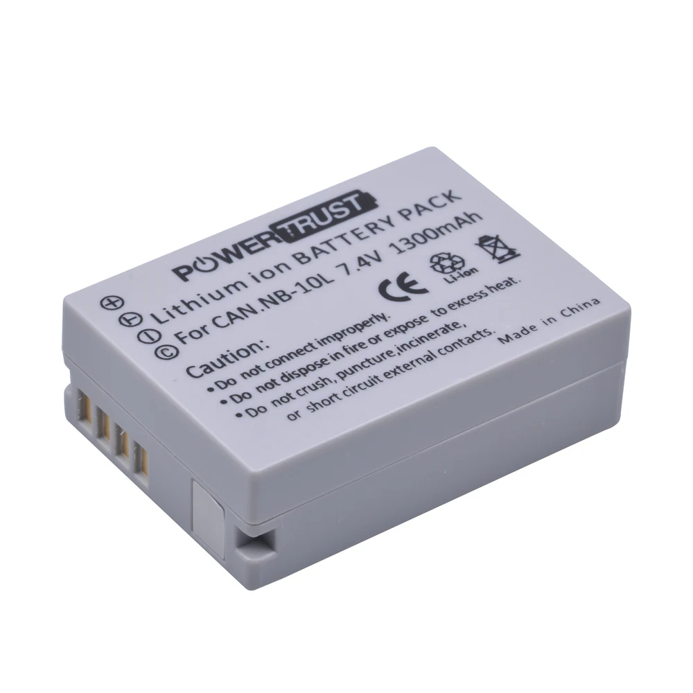 1Pcs 1300mAh NB 10L NB 10L NB10L Replacement Battery for Canon G1X G15 G16 SX40HS SX50HS SX60HS