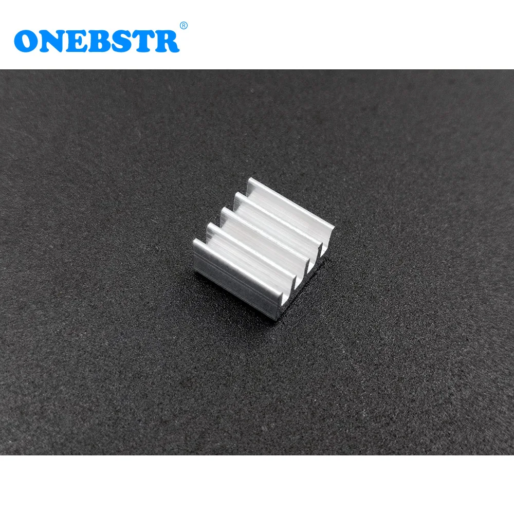 10Pcs/lot 8.8X8.8X5mm Cooling Radiator Adhesive On The Back Glue Cooler Electronic Chip Heatsink For A4988 Chip Free Shipping