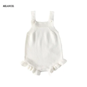 

MILANCEL Newborn Baby Girls Clothes Solid Baby Boys Bodysuits Knitted Toddler Girls Bodysuits Infant Clothes