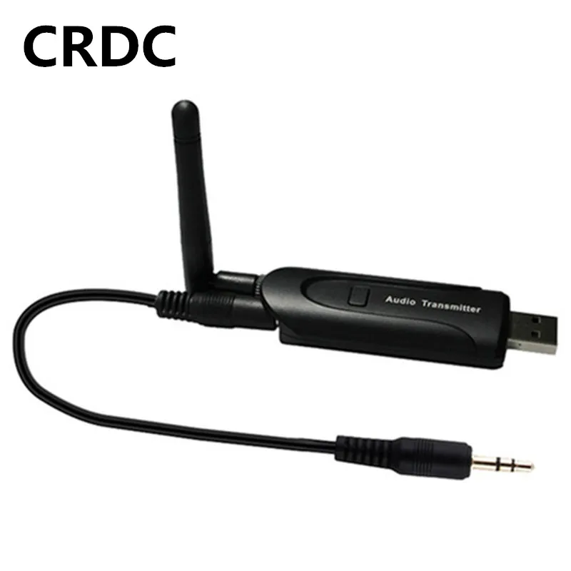 

CRDC Bluetooth Transmitter 4.1 for TV Headphones PC 3.5mm Aux Bluetooth Adapter Wireless Audio Music Bluetooth Transmitter