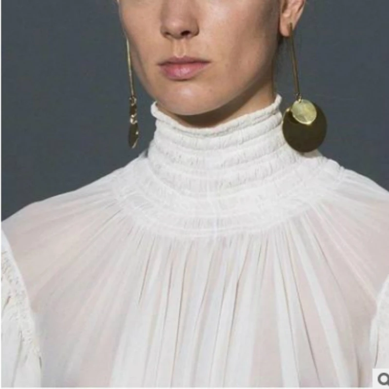 

New Fashion Jewelry Exaggerated Asymmetrical Round Oorbellen Brincos Round Earrings Woman's Good Gift Long Earrings