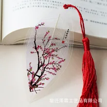 Peach Blossom вен закладки цветок и птица картины Китай Творческий ветер листья