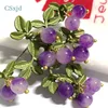 CSxjd – broche Vintage, bijoux, vert, peinture de cuisson, teinture, pierre naturelle violette, foulards, accessoires à boucle ► Photo 3/6