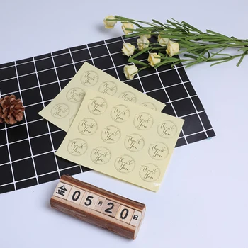 

120Pcs/lot Transparent Round Bronzing Thank You Seal Stickers For Gift Bag DIY Sealing Lable Have High Quality Stickers