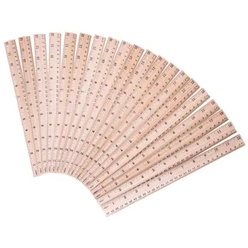 

20 PCS Pack Wood Ruler for School /Office /Student Wooden Measuring Ruler, With 2 scale (12 Inch and 30 CM)