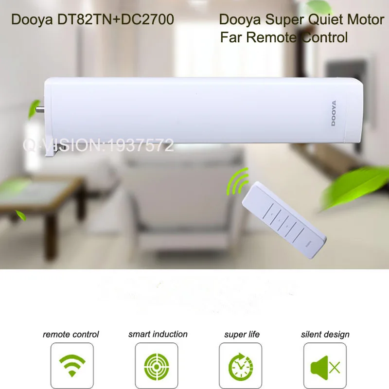 Original Dooya DT82TN Electric Curtain DC Motor+DC2700 Remote ...