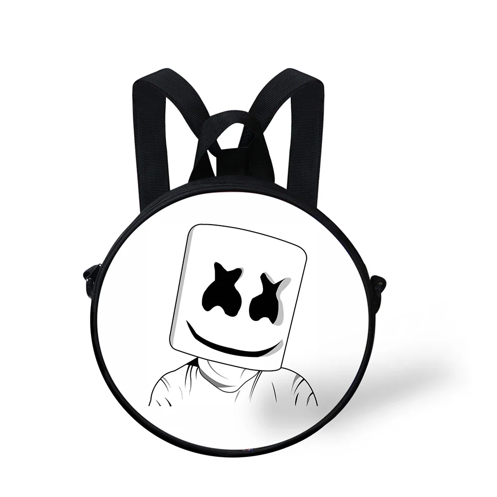 Noisydesigns забавный рюкзак с принтом Marshmello для малышей Дети круглый дизайн обувь мальчиков девочек Школьный рюкзак опрятный детски