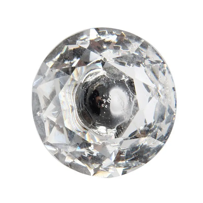 10 шт. 30 мм Алмазный кристалл вытяжной ящик со стеклянной дверью Мебельная ручка с резьбой