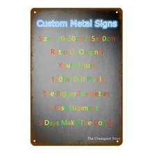 Пользовательские металлические знаки, Настраиваемые номерные знаки, ретро винтажная табличка, наклейки на стену, художественный плакат, бар, паб, кафе, домашний декор, Прямая поставка