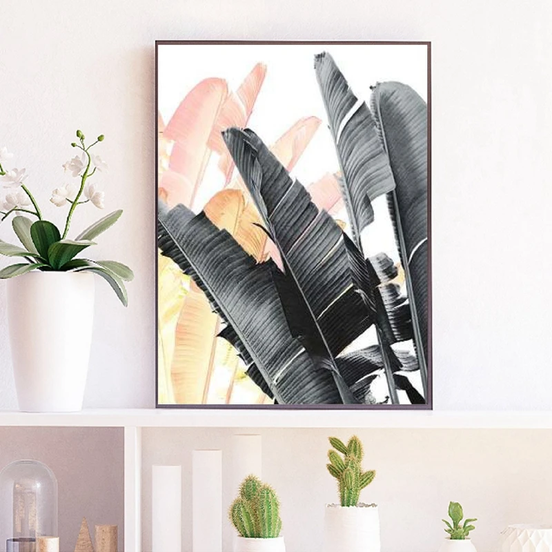 Banana Leaf Poster Rose Gold Decor