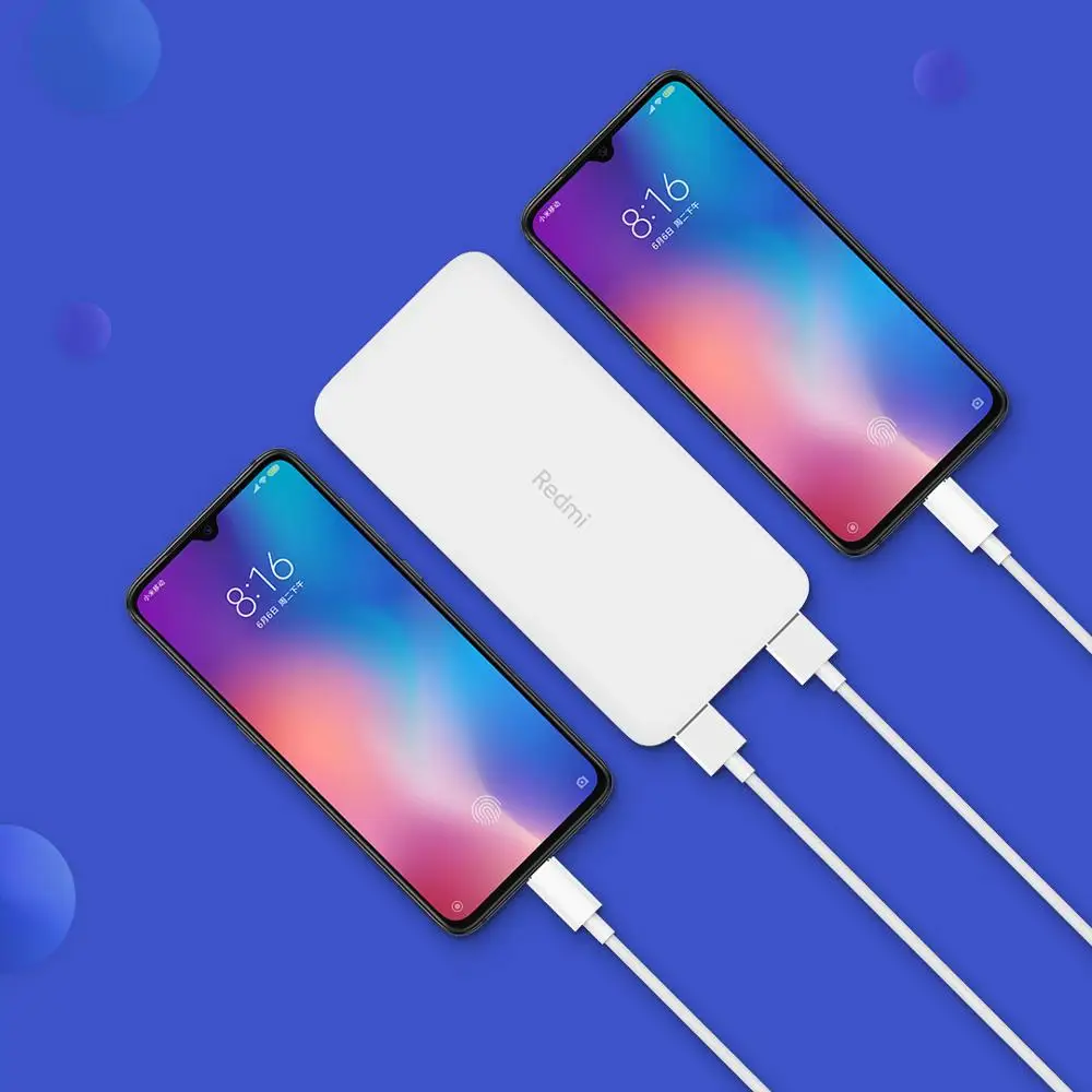Xiao mi Red mi power bank большая емкость 10000 мАч usb type C mi power bank 20000 Qi Быстрое беспроводное зарядное устройство Портативная зарядка