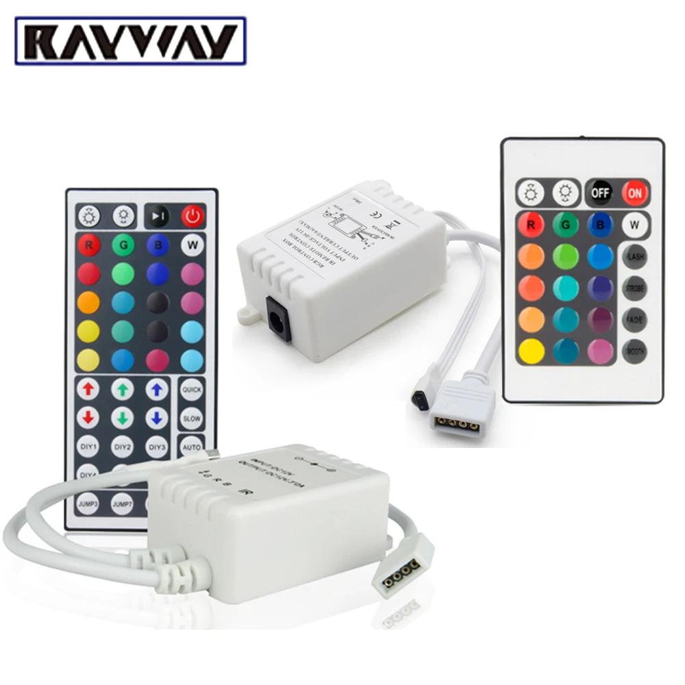 Rayway LED RGB Управление; для 3528 5050 RGB Светодиодные ленты огни DC12V мини 44/24 Ключ ИК-пульт дистанционного Управление Лер общие оптопары Управление